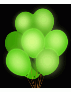 Balões Led para Festa Verde Liso 5x1
