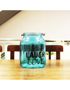 Vaso Decorativo Holly Mando Metal Azul