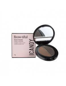 Sombra Para Sobrancelhas Icandy Brow-tiful DUO Dark Chocolate #03/ Chocolate Chips #04