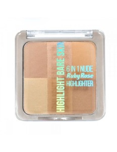 Po Iluminador Ruby Rose Bare Skin 6 em 1 Nude HB-7214 #1