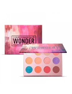 Paleta de Sombras Focallure WONDER Purple and Blue Laster Dimentions Glitter 12 Cores