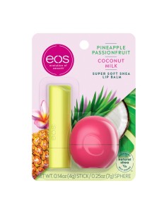 Protetor Labial EOS Sweet Pineapple Passionfruit Coconut Milk 2pcs